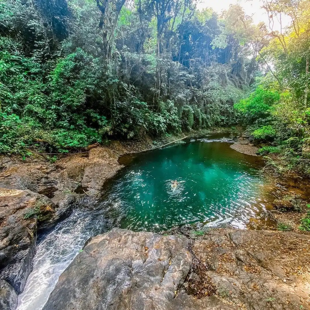 Natural swimming pools Bijagual Waterfall Costa Rica