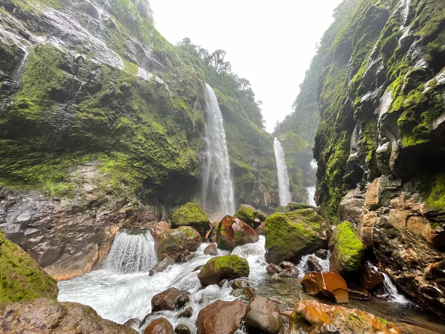 Guided waterfall hike through the Quebrada Gata canyon, Bajos del Toro, Costa Rica